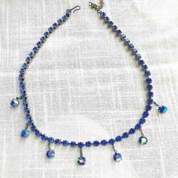 Swarovski Montana blue crystal necklace 🆕 - Picture 2 of 2